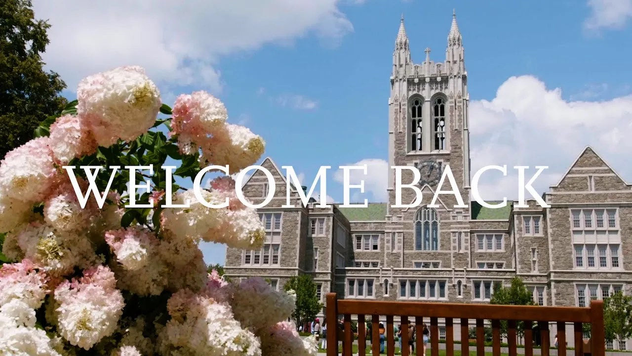 Welcome Back; Gasson and flowers